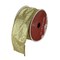 Northlight Shimmering Gold Metallic Ribbed Wired Craft Ribbon 2.5" x 10 Yards